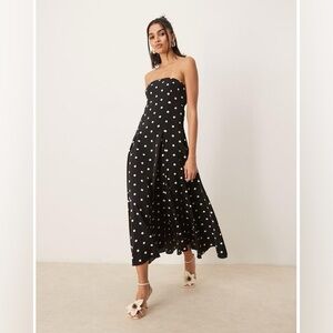 Abercrombie & Fitch Godet Clasp Back Midi Dress